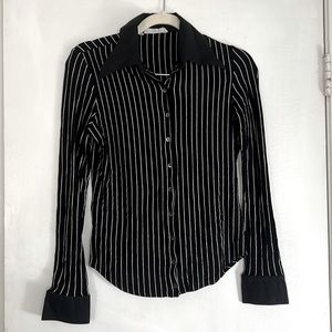 Stripped button down work shirt
